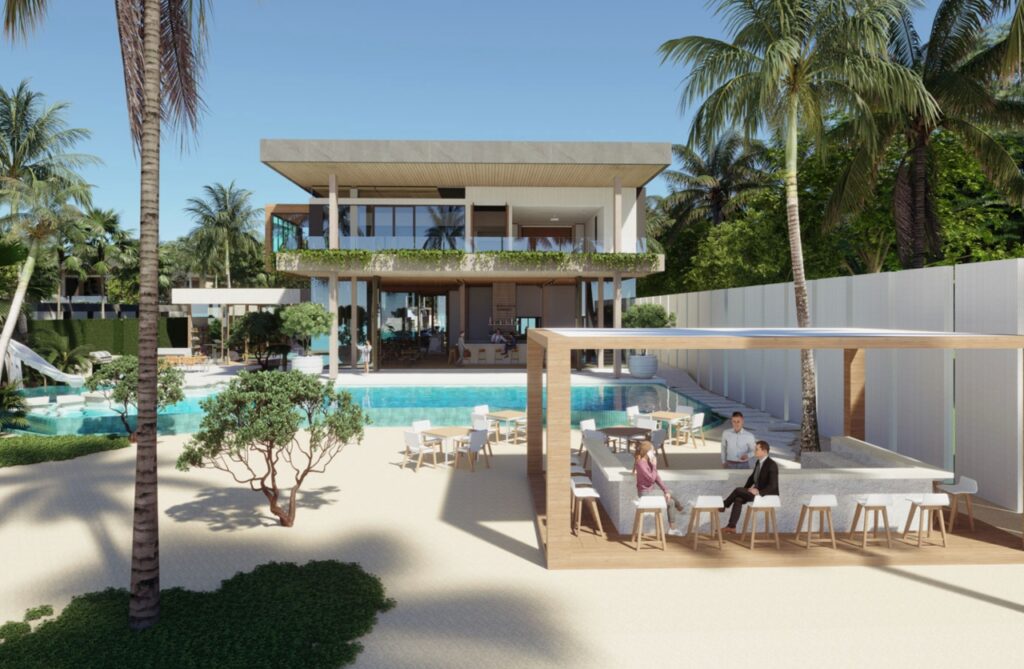 collection of luxurious pool villas
